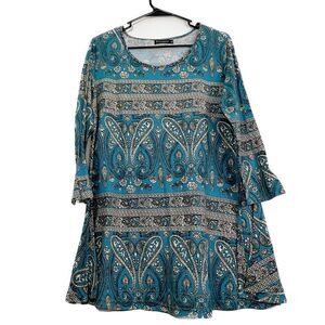 Veranee long sleeve‎ tunic, women’s, XL, stretchy, soft, abstract, oversized